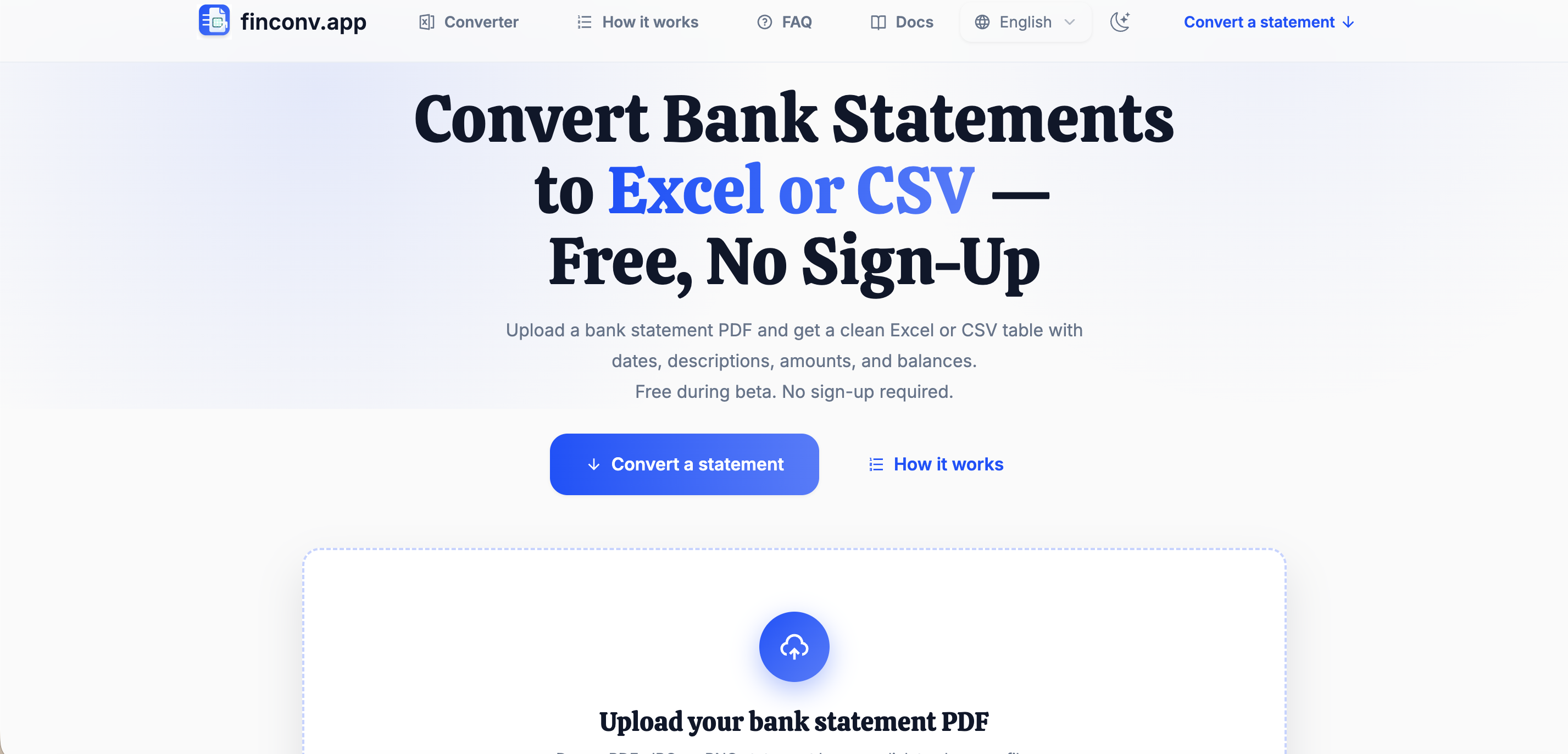 FinConv product preview
