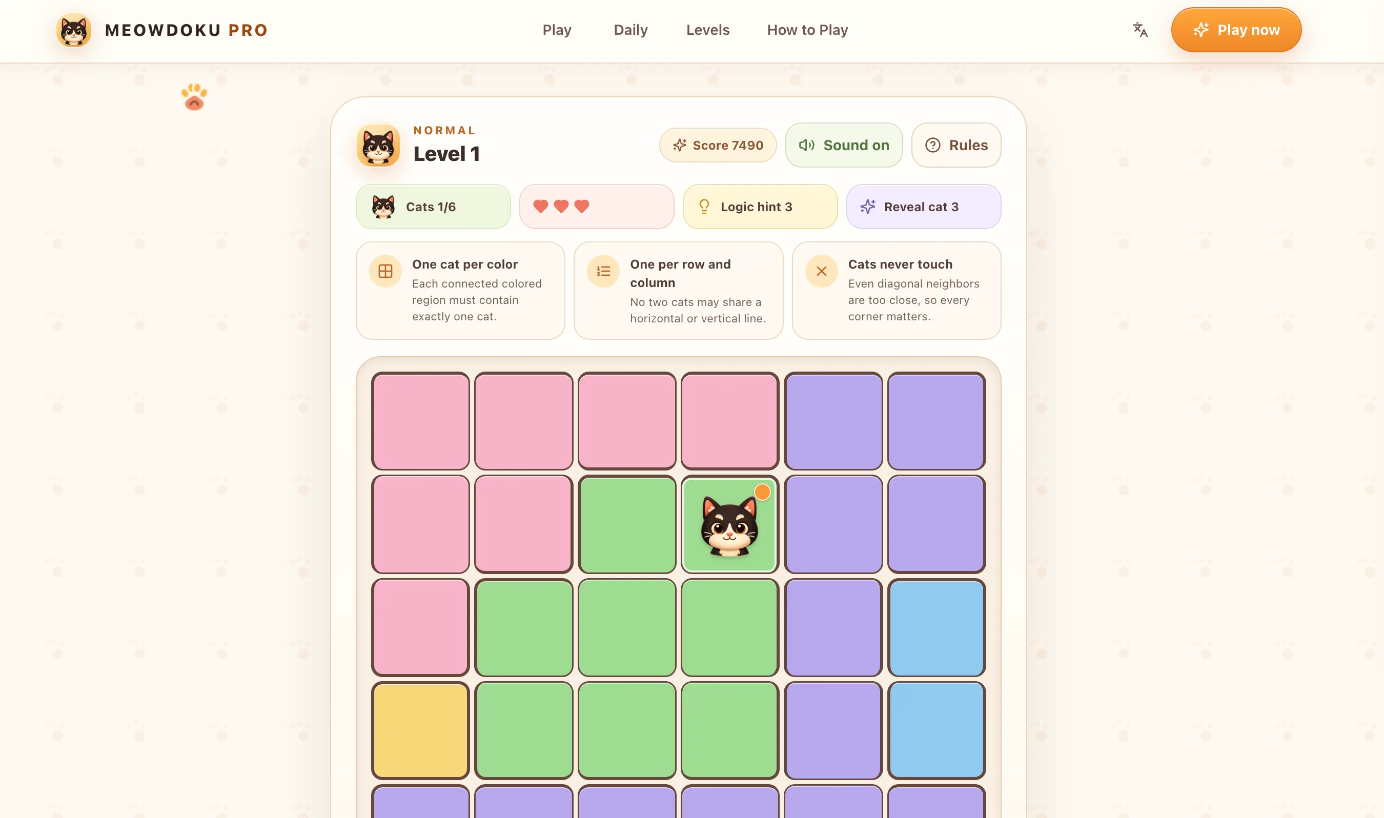 Play Meowdoku product preview