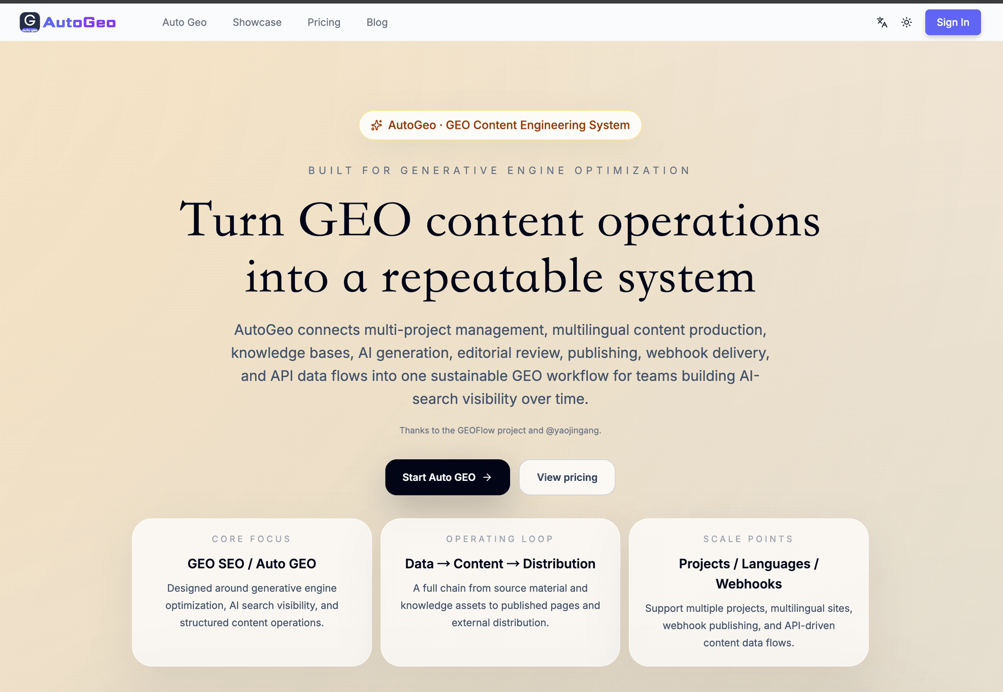 AutoGeo product preview