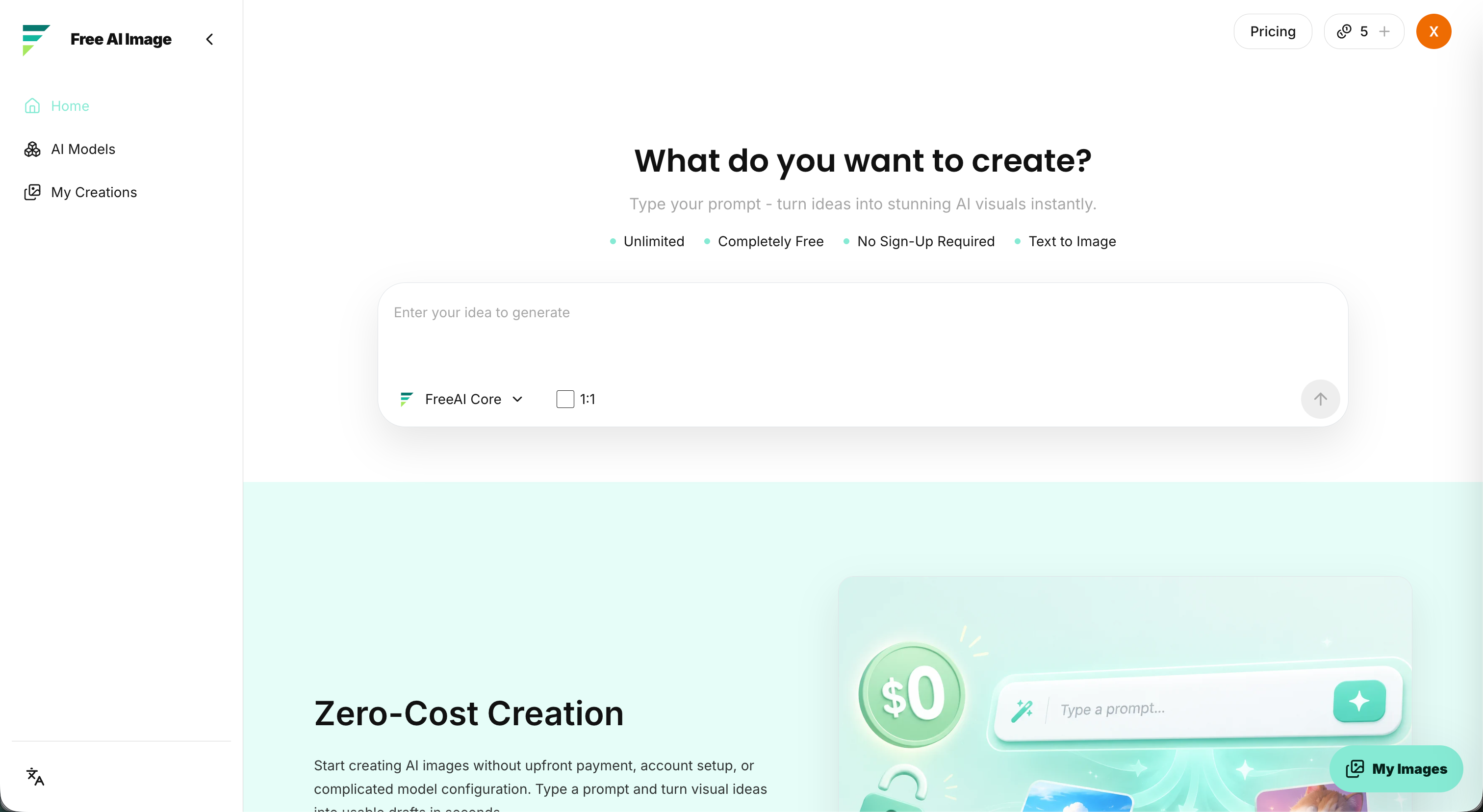 Free AI Image product preview