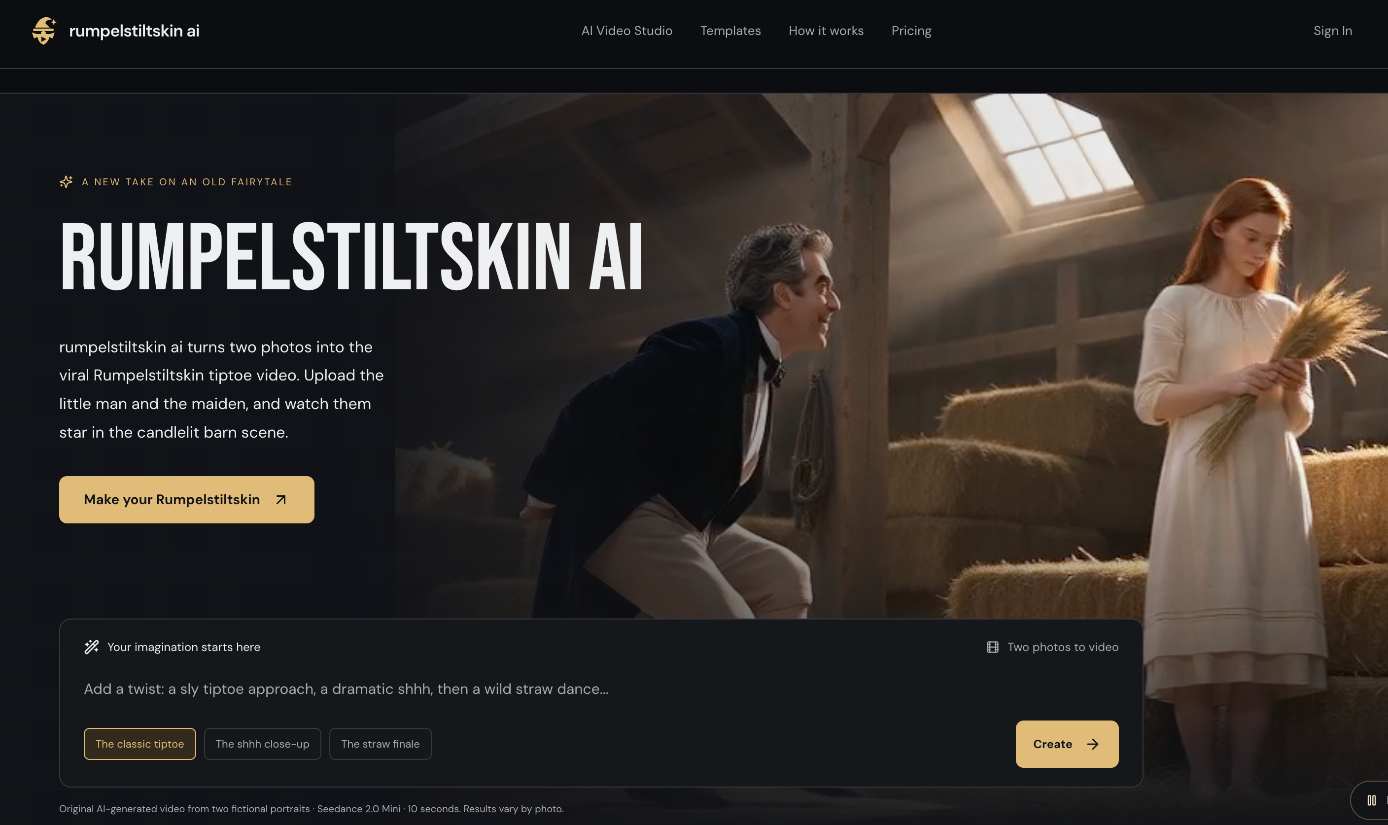 Rumpelstiltskin AI product preview