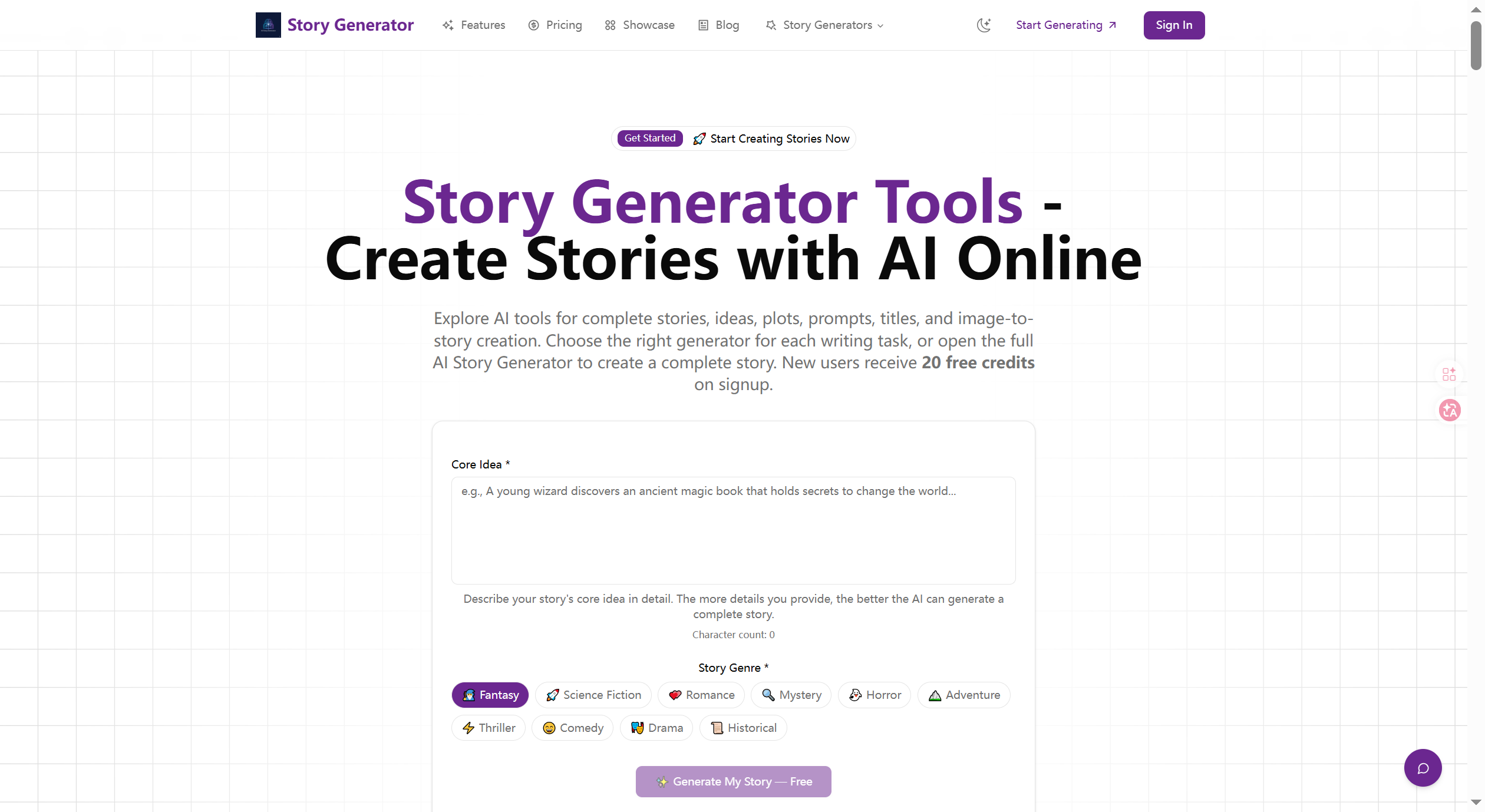 Story Generator Tools product preview